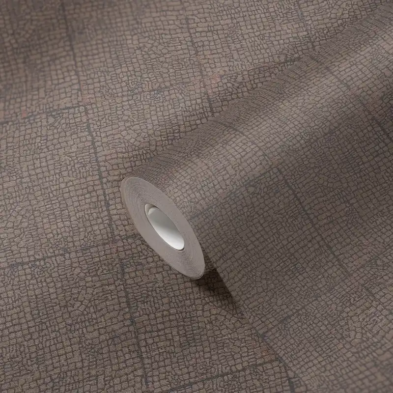 Preisreduziert Livingwalls Desert Lodge, Geometrische Tapete, braun, grau 385264