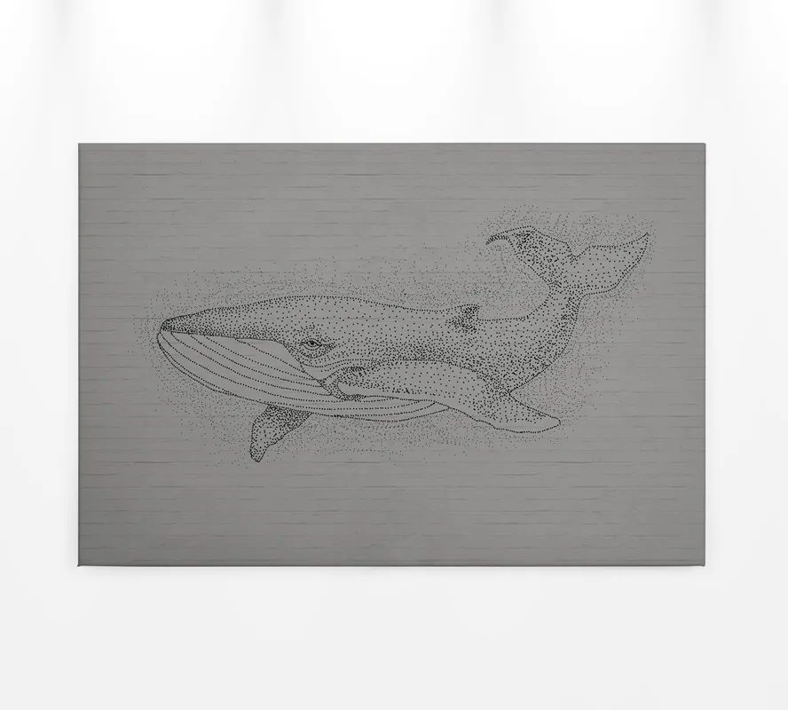 Preisknaller Leinwandbild Wal, grau, 90x60 cm DD120380