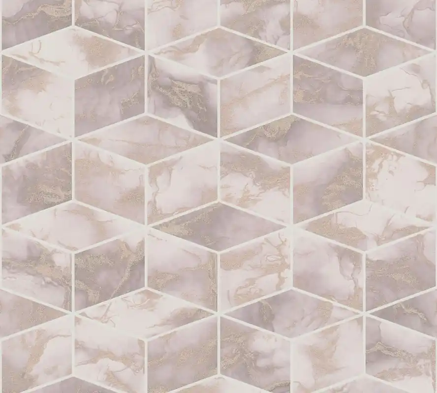 Livingwalls Metropolitan Stories 2, Geometrische Tapete, rosa, gold 378632 Neu Im Sortiment