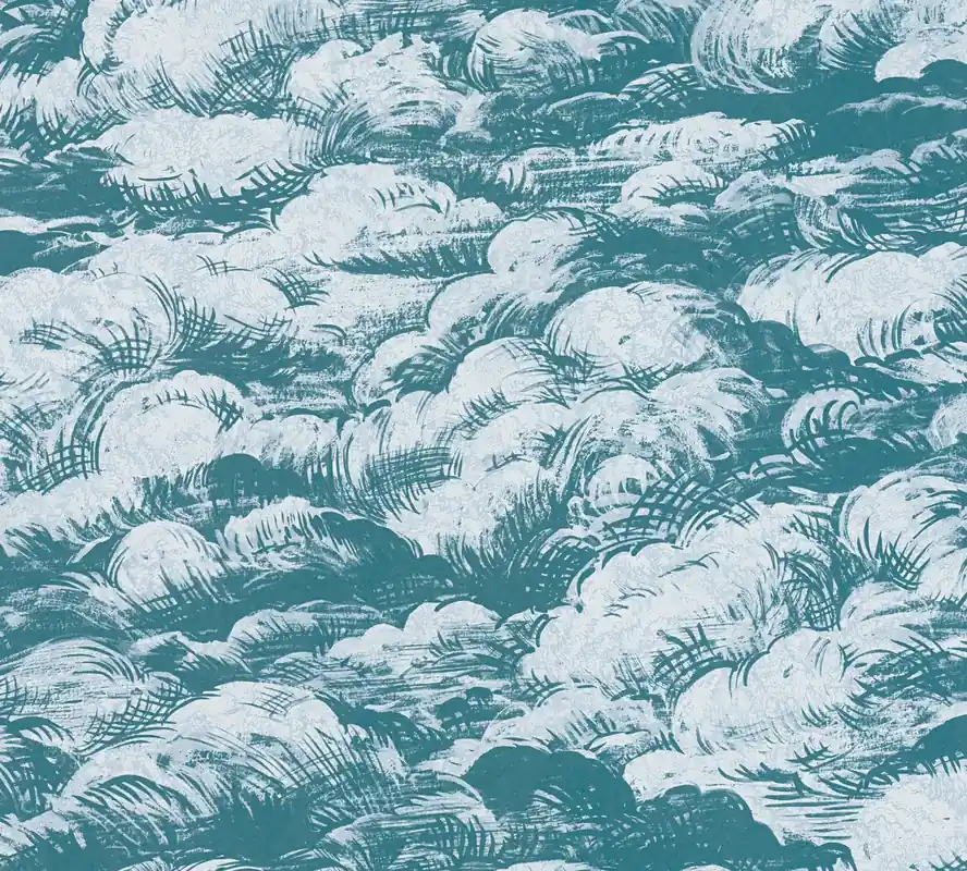 Architects Paper Jungle Chic, Wolkentapete, blau, weiß 377053 Direkt Vom Hersteller