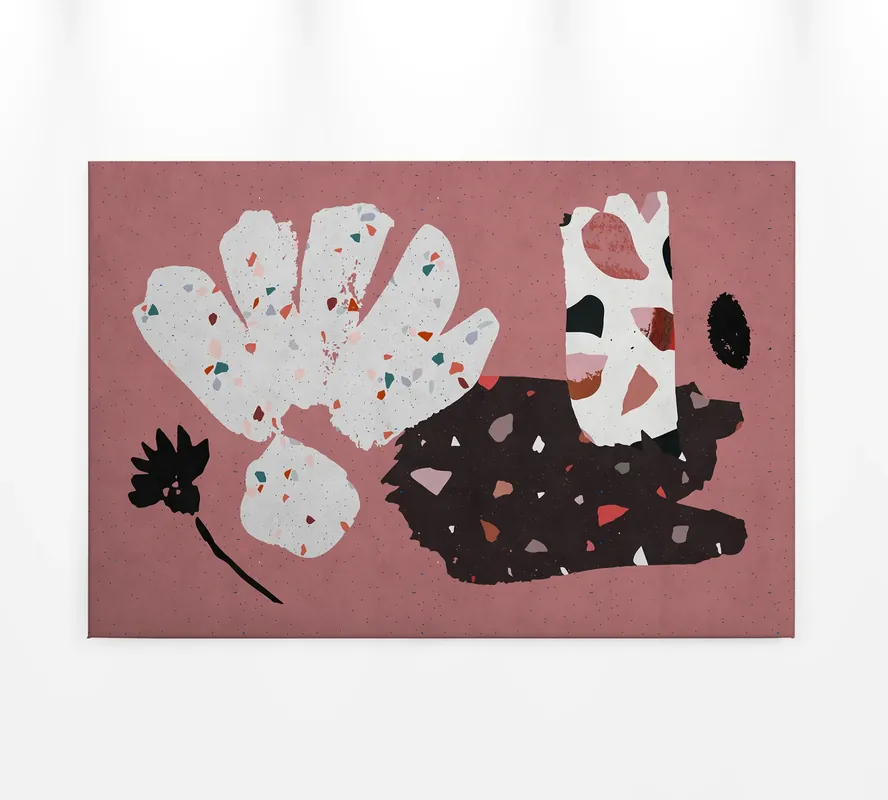 Leinwandbild Abstrakte Formen, rosa, 90x60 cm DD120449 Expressversand