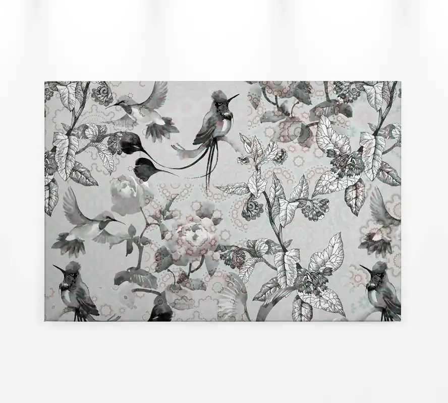 Leinwandbild Kolibris, grau, 90x60 cm DD120356 Sichere Zahlung