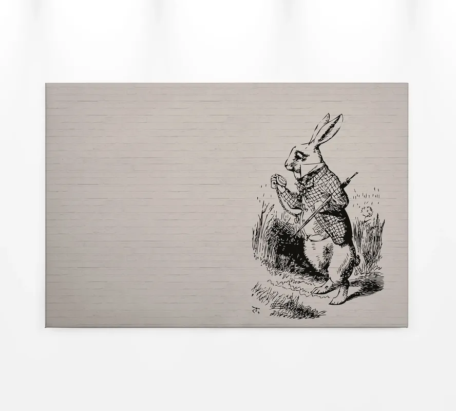 Leinwandbild Hase, schwarz, 90x60 cm DD120378 Direkt Vom Hersteller