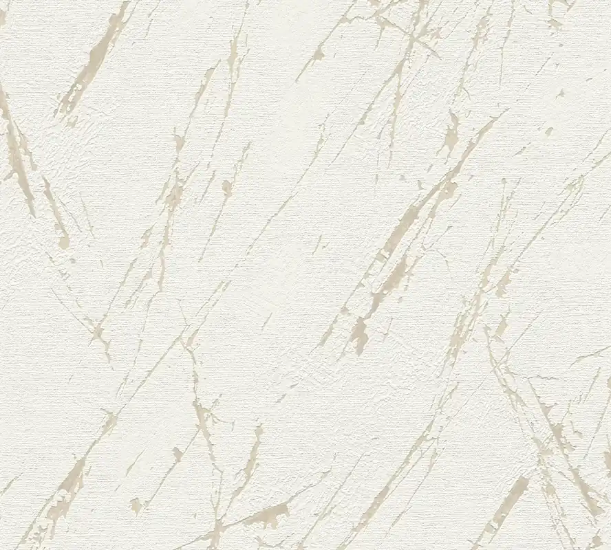 A.S. Création Casual Living, Marmoroptik, weiß, champagner und metallic 393363 Geprüft