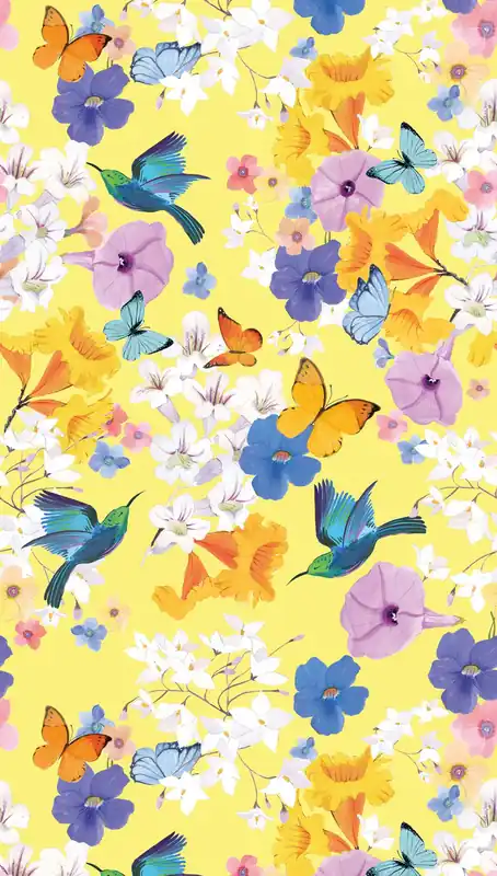 Kracherpreis Livingwalls The Wall II, Florale Tapete, bunt, gelb 391971
