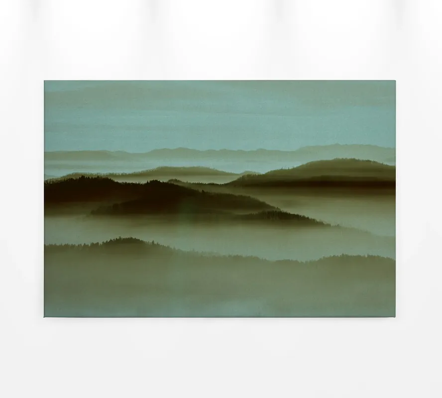 Leinwandbild Landschaft, grün, 90x60 cm DD120452 Neu