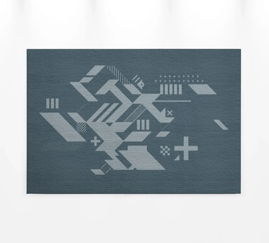 Top-Angebot Leinwandbild Abstrakte geometrische Formen, dunkelgrau, 90x60 cm DD120422