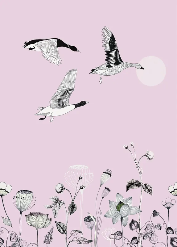 Rasch Selection Digital, Natürlich, grau rosa 532012 Nur Für Kurze Zeit