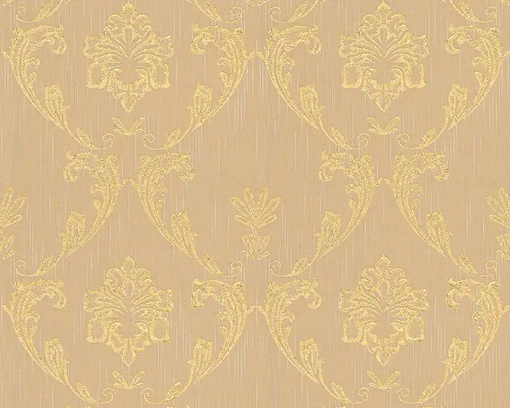 Architects Paper Metallic Silk, Barock Tapete, gold, beige 306584 Direkt Vom Hersteller