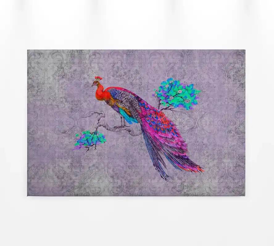 Beliebt Leinwandbild Pfau, lila, 90x60 cm DD120499