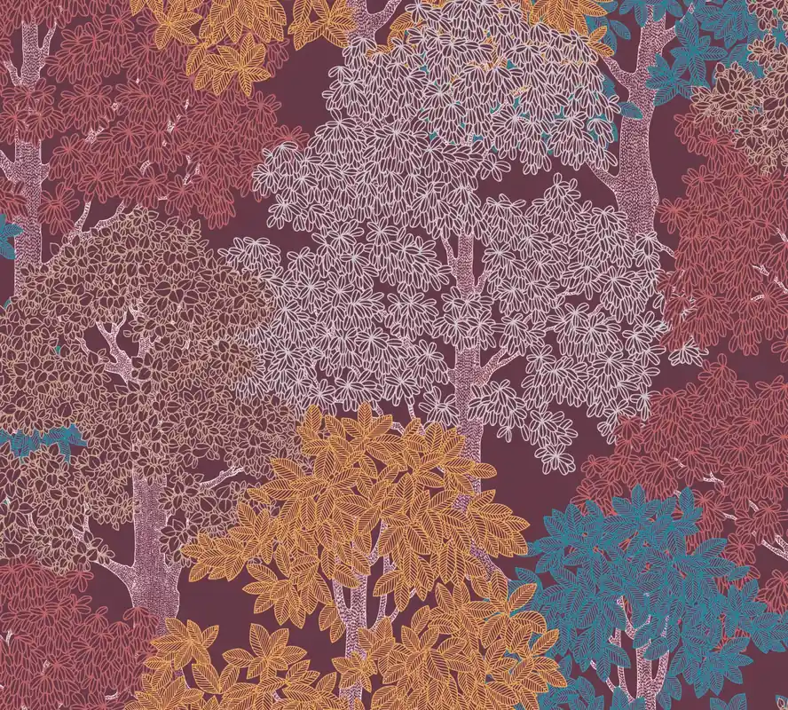 Online Kaufen Architects Paper Floral Impression, Waldtapete, lila, rot 377533