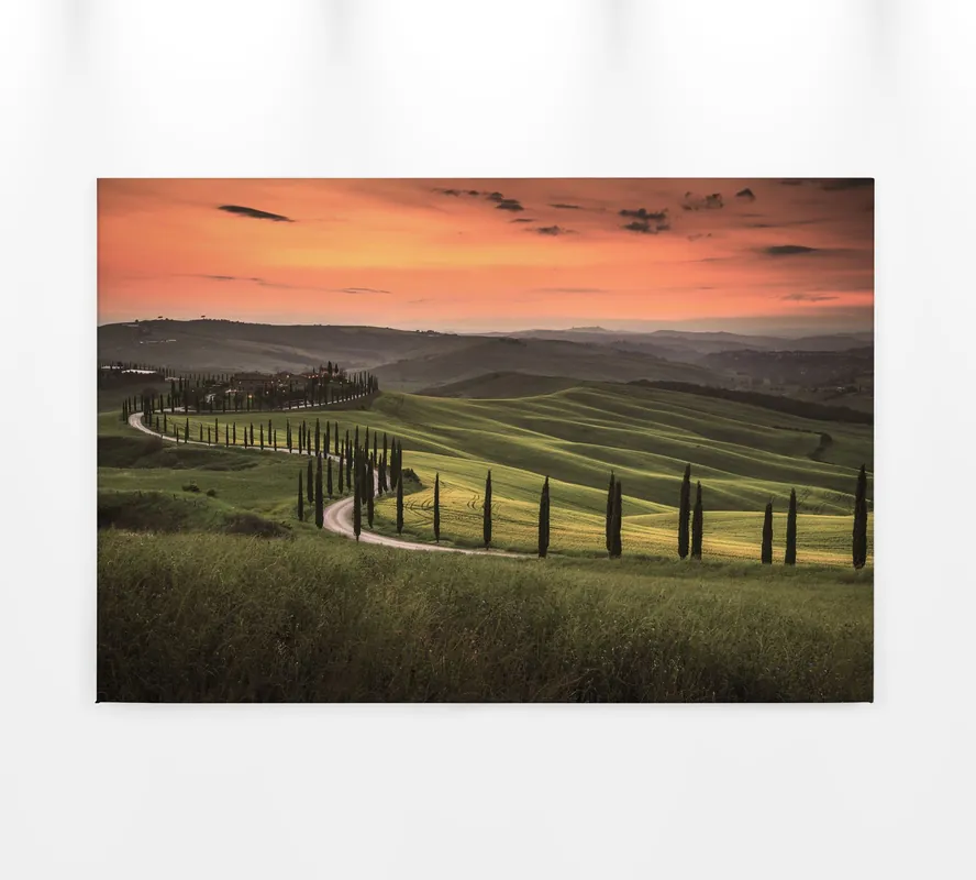 Leinwandbild Toskanische Landschaft, grün, 90x60 cm DD120313 Sonderaktion