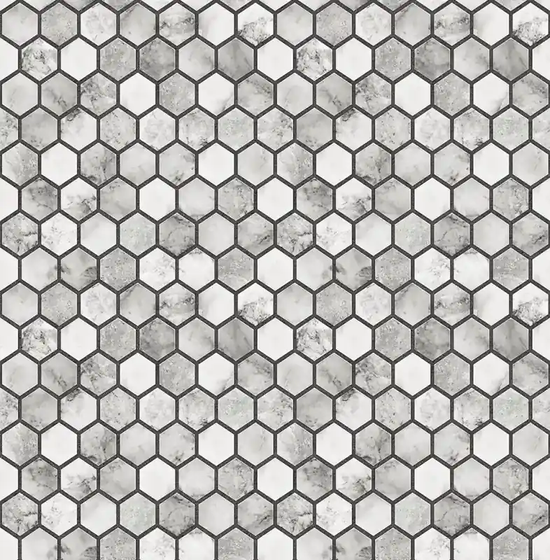 Selbstklebende Tapeten Marble Hexagon Schnäppchen