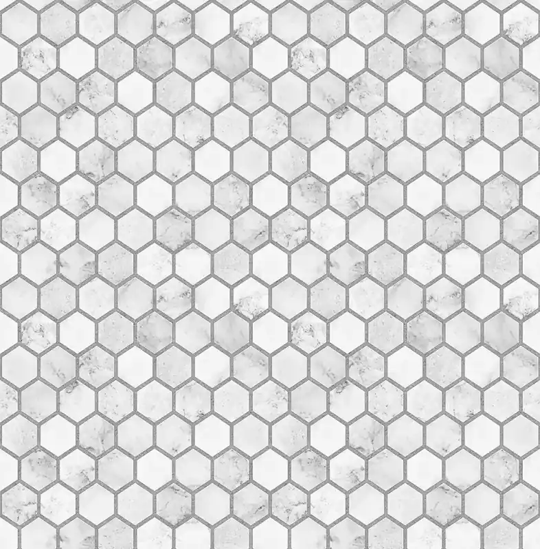 Selbstklebende Tapeten Marble Hexagon Neue Ware