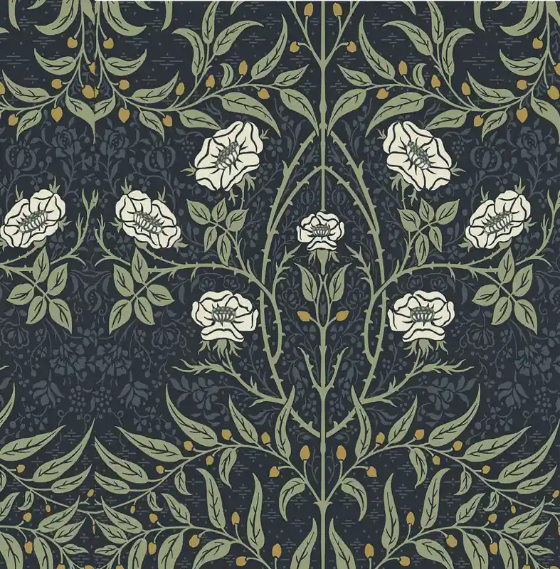 Schneller Versand Selbstklebende Tapeten Stenciled Floral