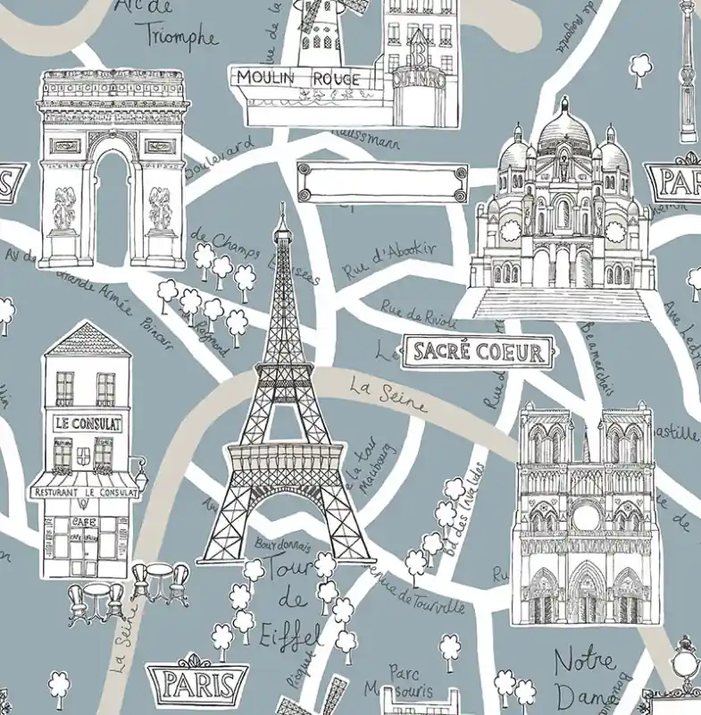 Direktkauf Selbstklebende Tapeten Paris Scene