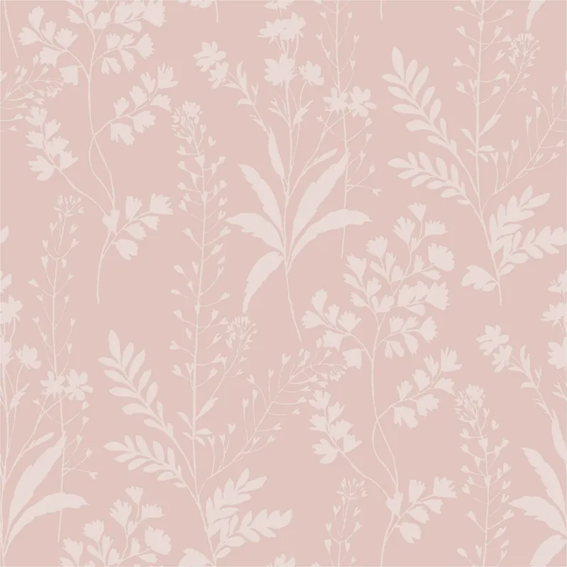 Bestpreis Vliestapete M52813 Botanique Rosa Blätter Vlies 0.53 x 10.05 m Ugépa