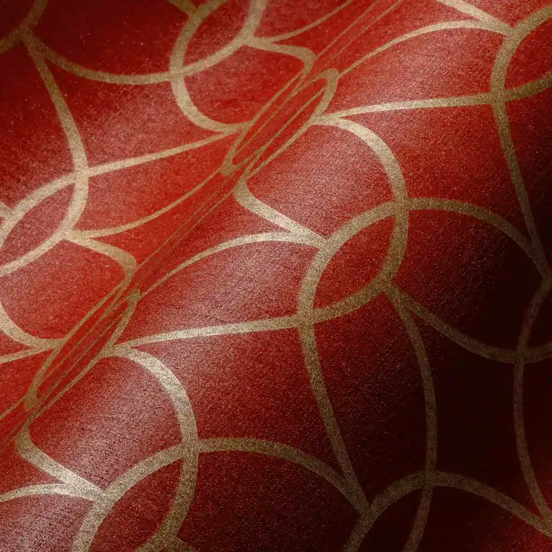 Preis Gesenkt A.S. Creation Villa 375646 Vliestapete Vintage Retro 0.53 x 10.05 m Rot Gold