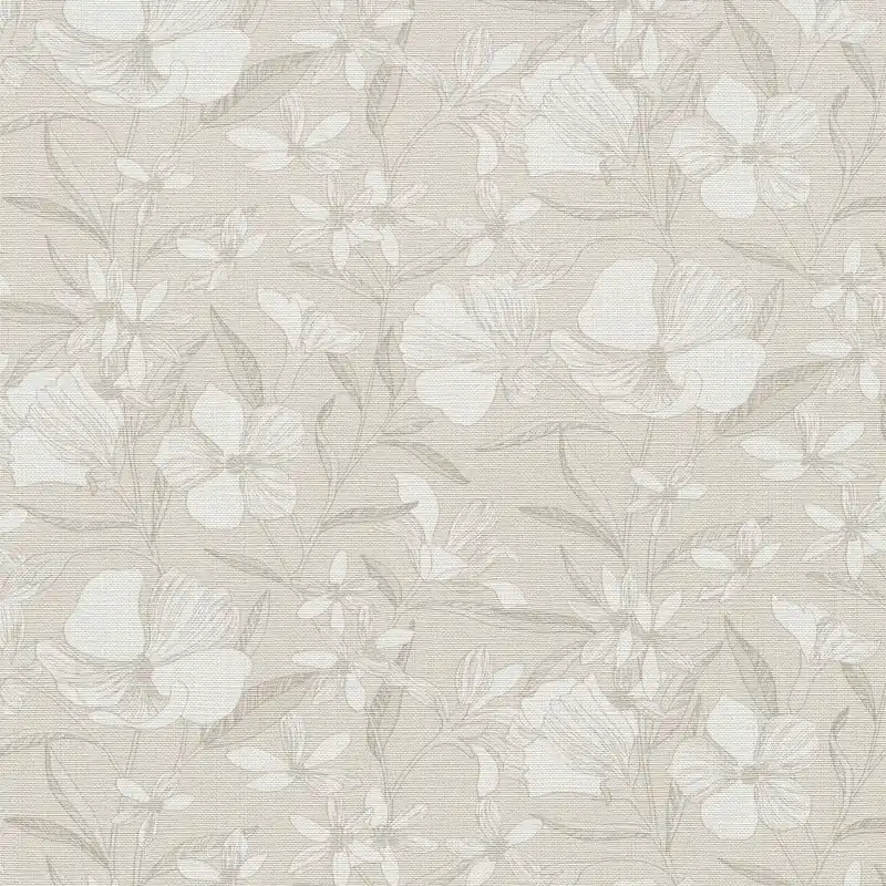 Abverkauf Vliestapete 1051932 Helltaupe Taupe Hellbraun Blumen Floral La Terrasse Erismann