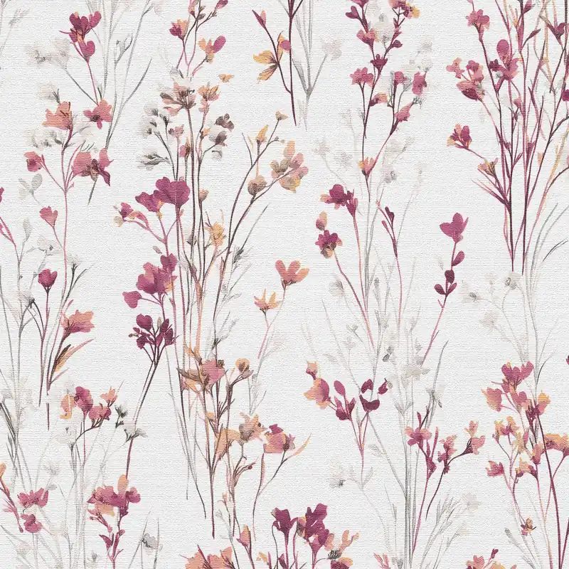 Vliestapete 1056122 Grau Lila Weiß Blumen Floral Forest Dreams Erismann Angebot