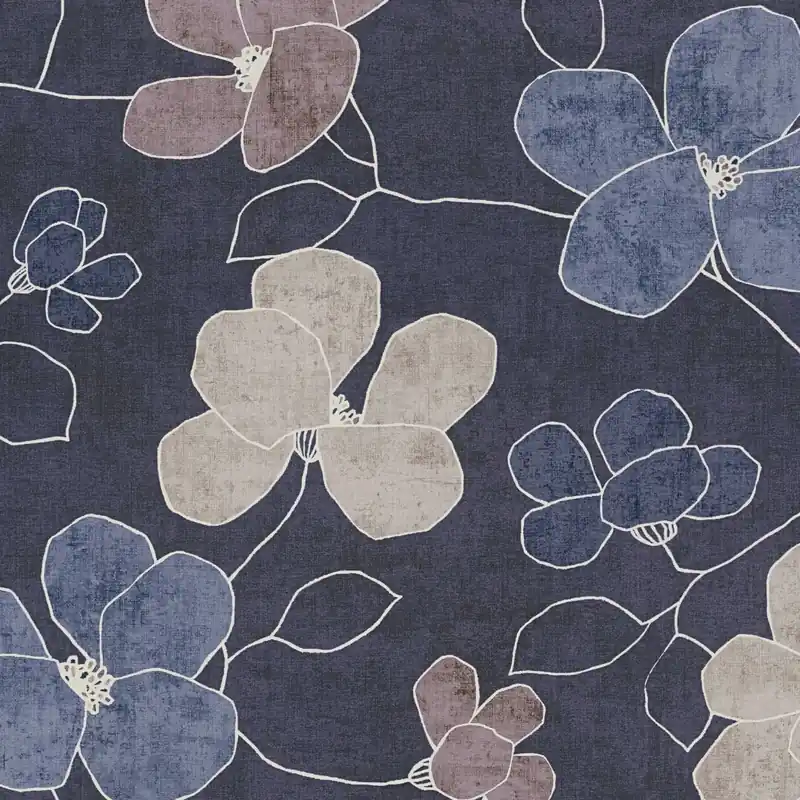 Kracherpreis Vliestapete 791474 Blau Grau Blumen Floral Nordic Feeling A.S. Creation