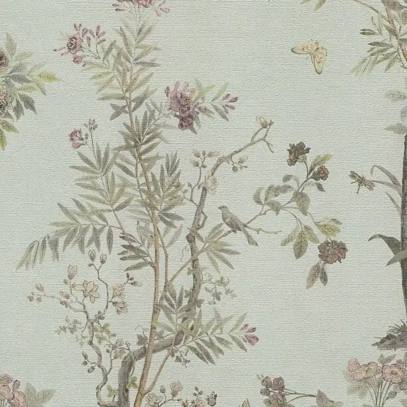 Kracherpreis Vliestapete 790435 Braun Grün Blumen Floral History of Art 2 A.S. Creation