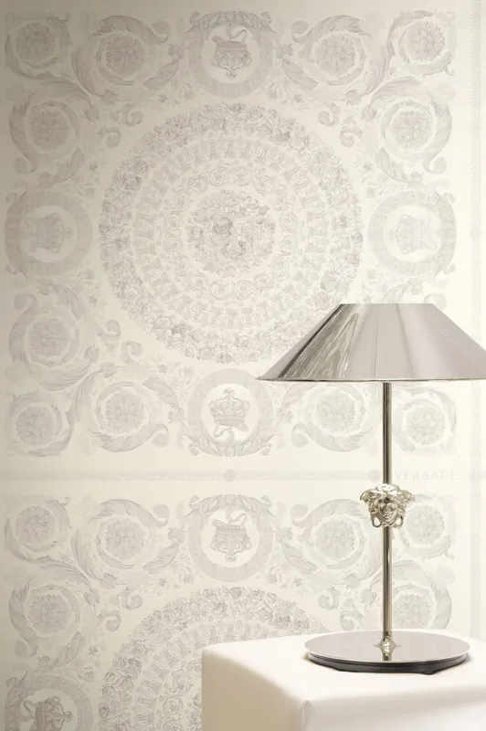 Vliestapete 791342 Weiß Grau Barock Versace 6 A.S. Creation Versand Am Gleichen Tag