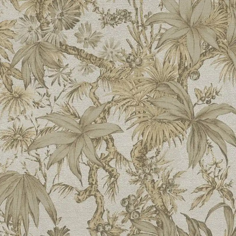 Nur Heute Vliestapete 790474 Beige Grau Blumen Floral History of Art 2 A.S. Creation
