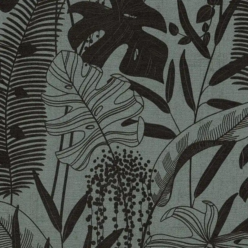 Vliestapete 791644 Blau Botanical Dschungel Cuba II A.S. Creation Geprüft