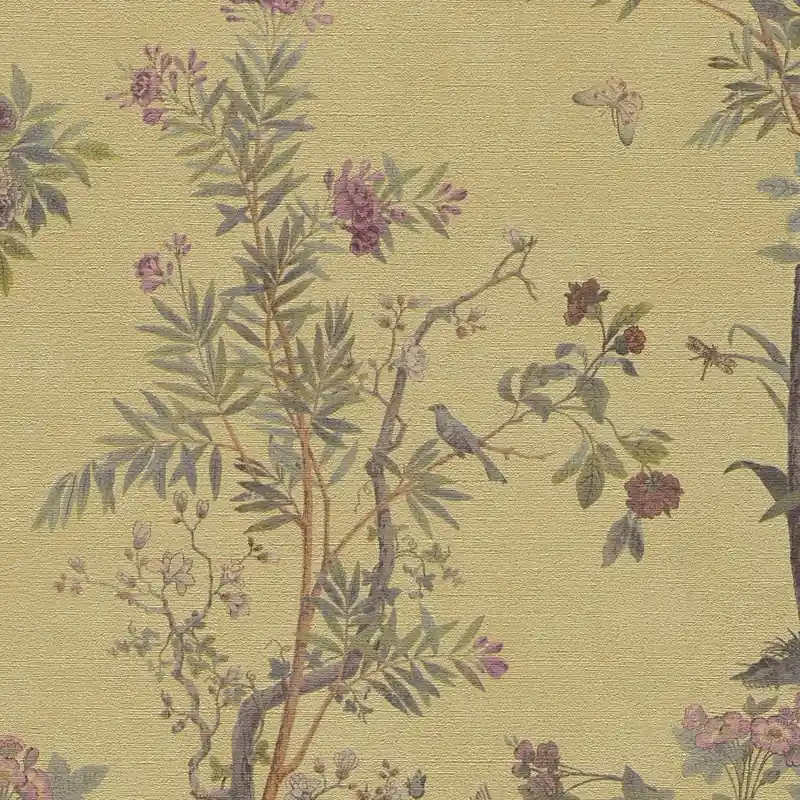Schnäppchen Vliestapete 790432 Grün Gold Blumen Floral History of Art 2 A.S. Creation