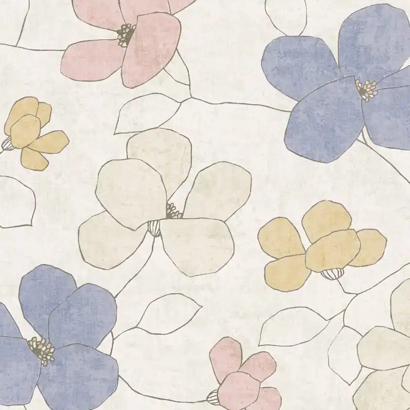 Geprüft Vliestapete 791472 Grau Gelb Blumen Floral Nordic Feeling A.S. Creation
