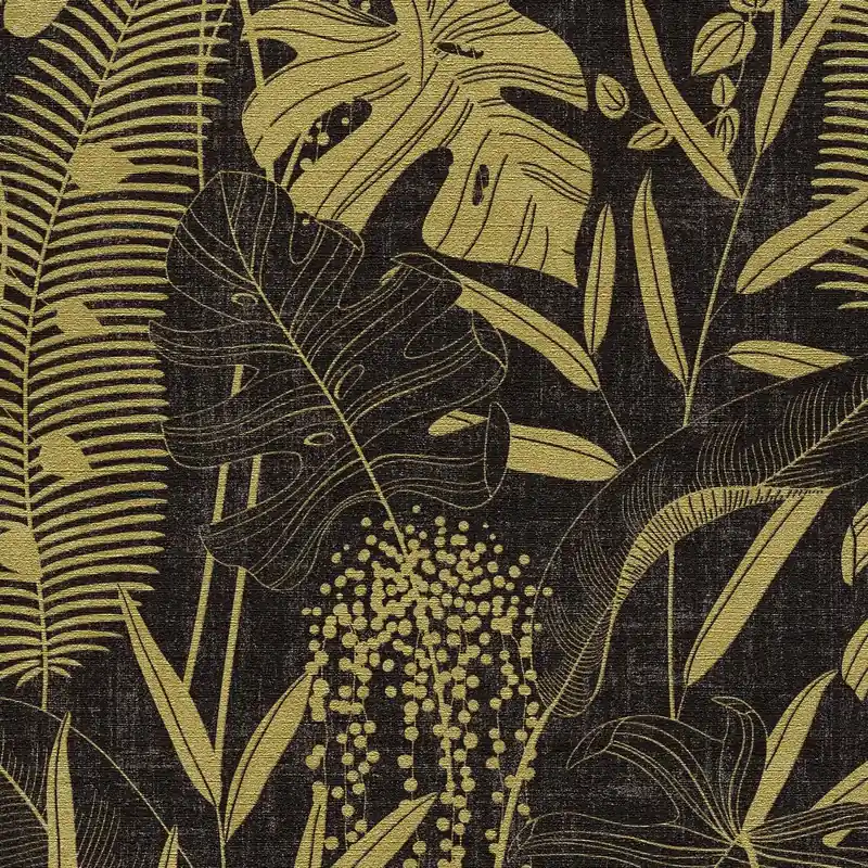 Vliestapete 791643 Schwarz Botanical Dschungel Cuba II A.S. Creation Nur Für Kurze Zeit
