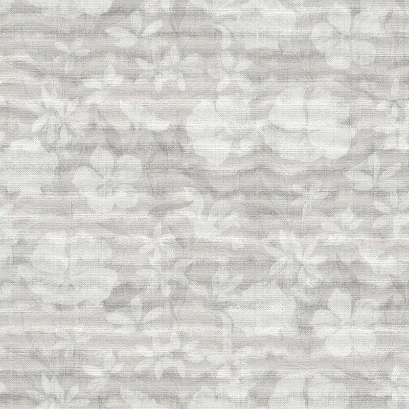 Vliestapete 1051910 Hellgrau Grau Weiß Blumen Floral La Terrasse Erismann Saisonangebot