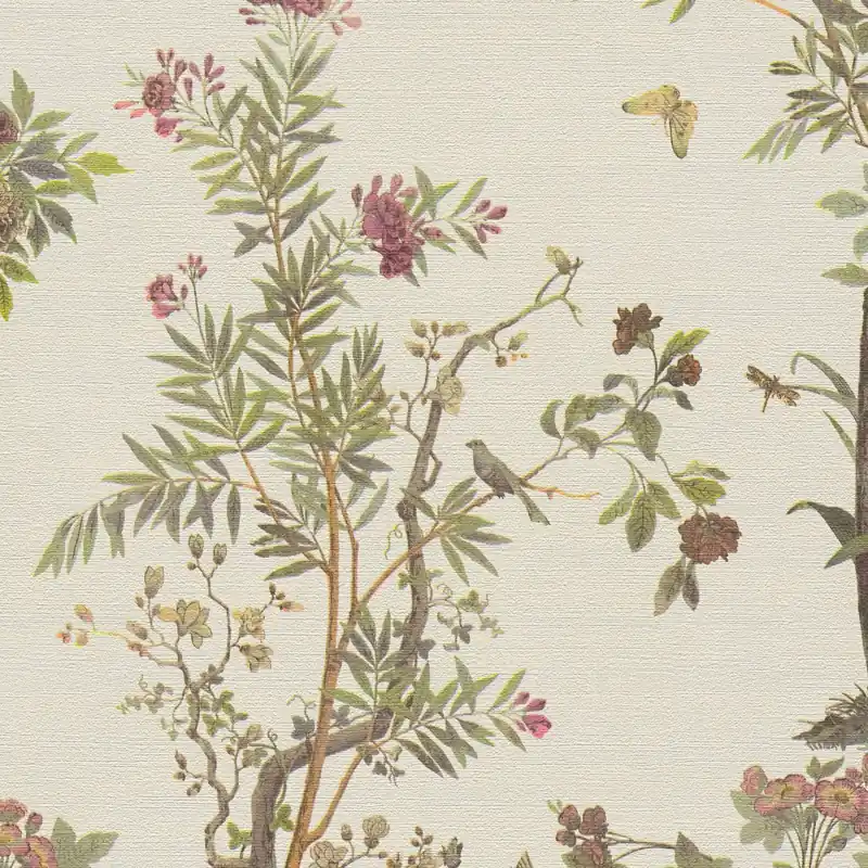 Vliestapete 790431 Grün Lila Blumen Floral History of Art 2 A.S. Creation Letzte Chance