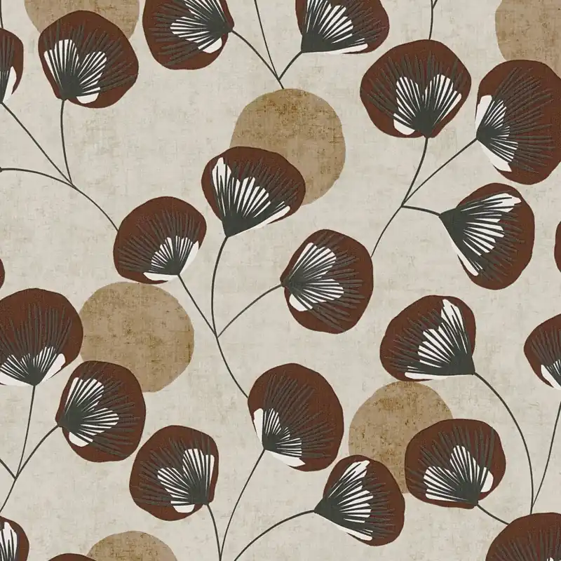 Vliestapete 791514 Braun Grau Blumen Floral Nordic Feeling A.S. Creation Online Kaufen