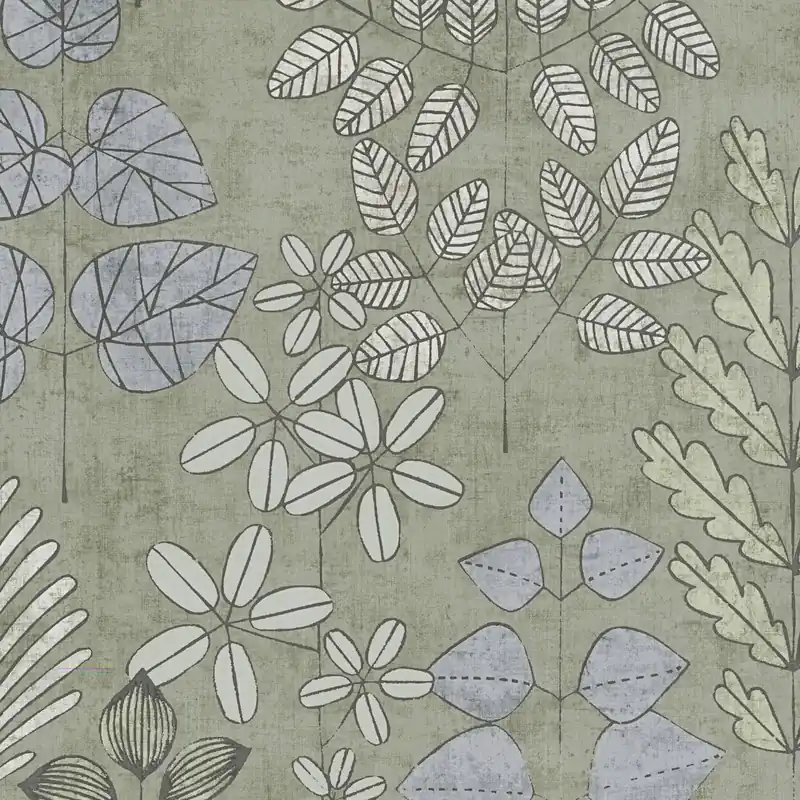 Nur Für Kurze Zeit Vliestapete 791491 Grün Blau Blumen Floral Nordic Feeling A.S. Creation