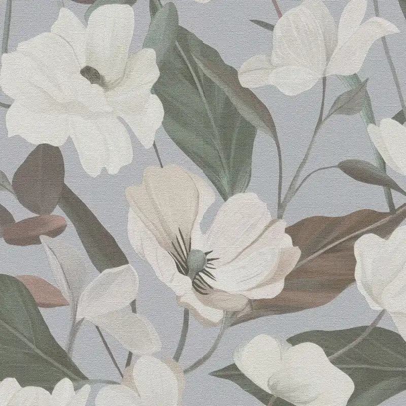 Vliestapete 1050831 Taupe Hellgrau Braun Blumen Floral Secret Garden Erismann Sonderangebot