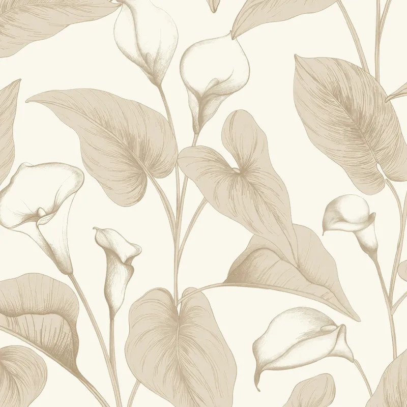 Vliestapete A83602 Weiß Creme Beige Bäume Blätter Inia Grandeco Schneller Versand