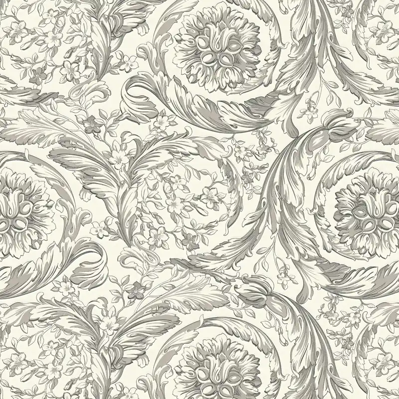 Vliestapete 791353 Grau Weiß Barock Versace 6 A.S. Creation Wochenendangebot