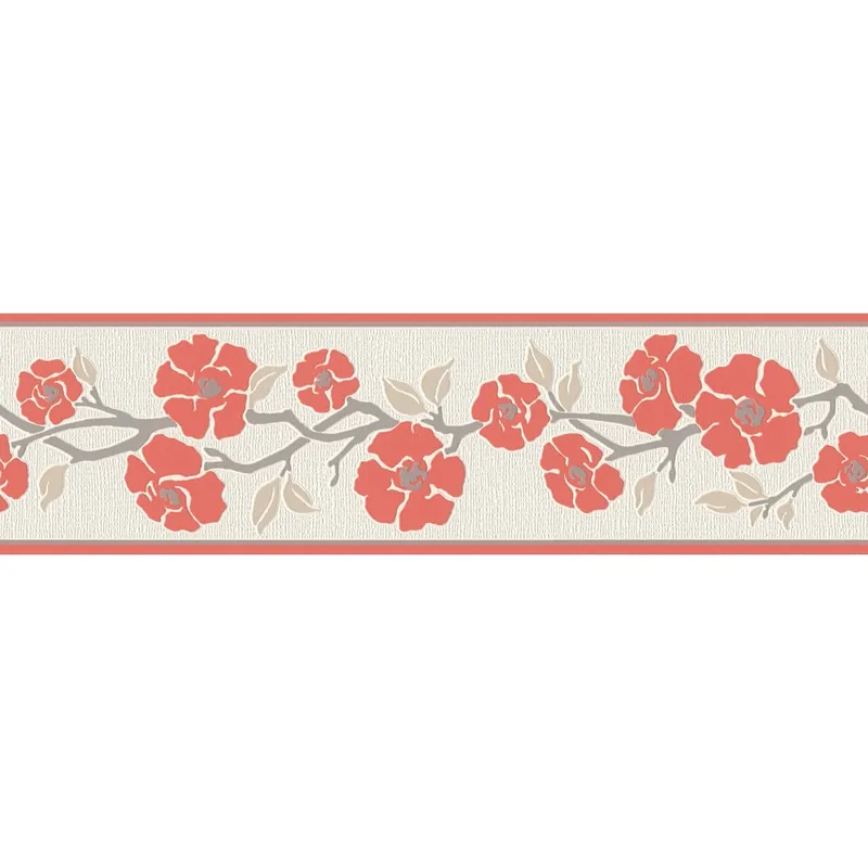 A.S. Creation Only Borders 11 384324 Vliesbordüre Blumenoptik 5.00 x 0.17 m Rot Highlight