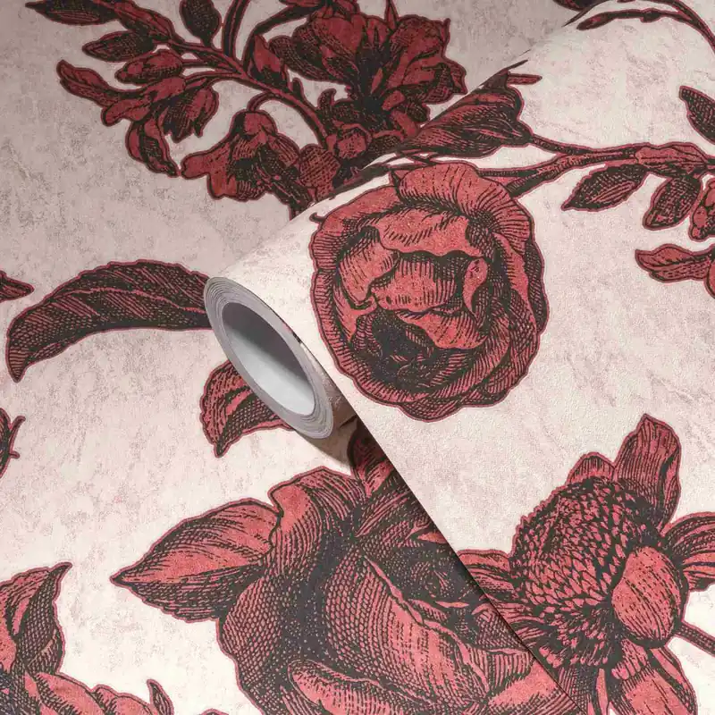 Rabatt A.S. Creation MY HOME. MY SPA. 387004 Vliestapete Blumenoptik 0.53 x 10.05 m Rot