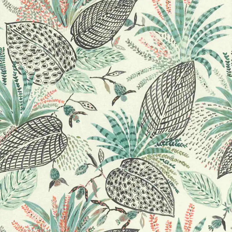 Rasch Selection 699517 Vliestapete Botanisch 10.05 x 0.53 m Grün Oliv Schwarz Weiß Begrenztes Angebot