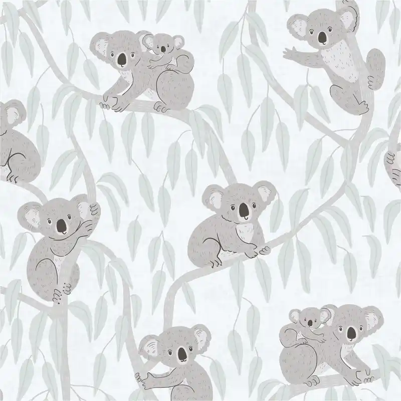 Jetzt Kaufen Vliestapete 771342 Braun Grau Muster Motive Tapete Kinderzimmer Lilly & Luis Koala A.S. Création