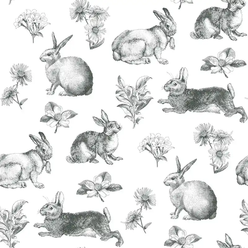 York Wallcoverings Black and White AT4263 Sure Strip tapete Tiermuster 0.52 x 10 m Neue Kollektion