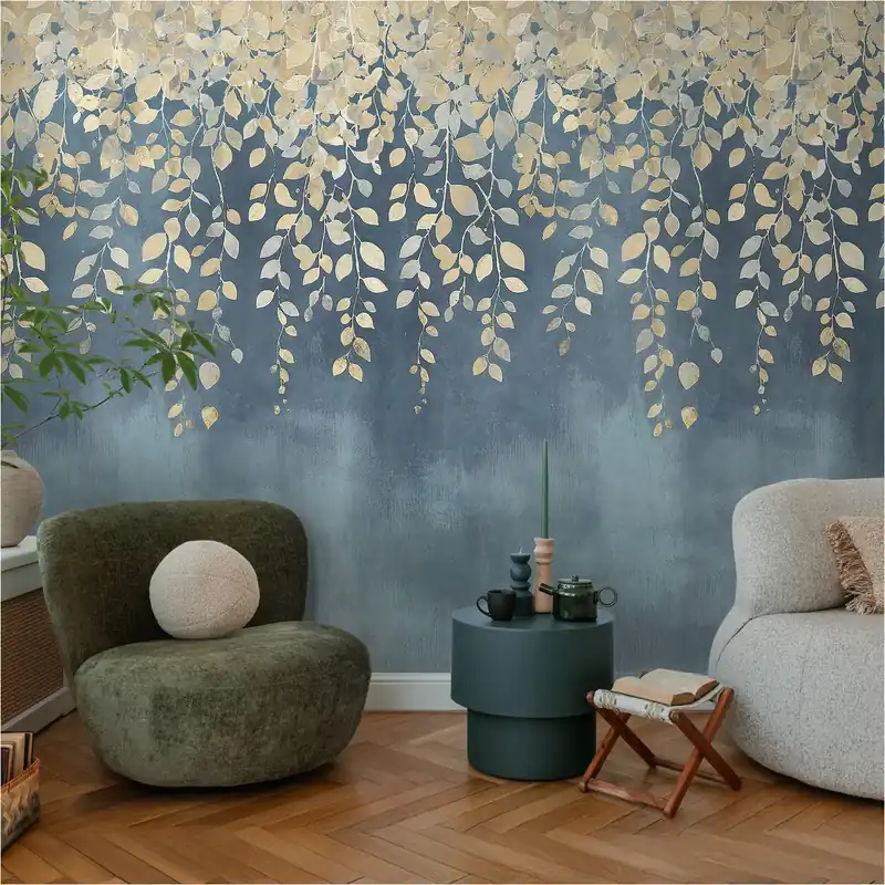 Beliebt Fototapete 791442 Blau Floral Natur CosmoLiving by Cosmopolitan A.S. Creation