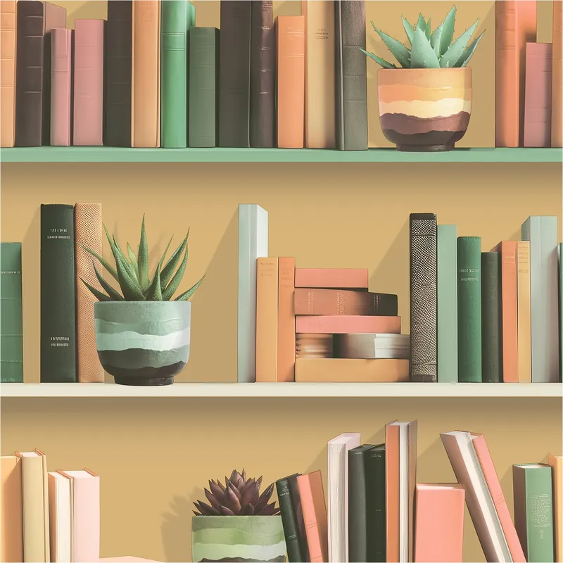 Vliestapete M79505 Artifice Bunt Bücherregal Vlies 0.53 x 10.05 m Ugépa Neue Kollektion