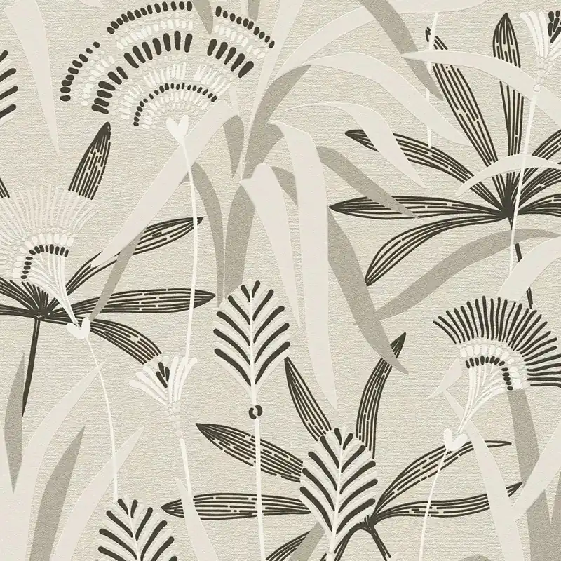 Ausverkauf Vliestapete 399361 Schwarz Weiß Grau Blumen Floral French Affair A.S. Creation