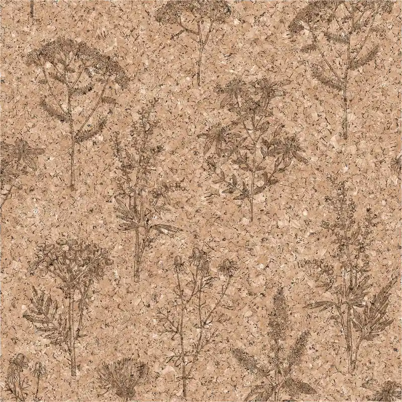 Zertifiziert Vliestapete M78308 Brut Braun Korkoptik, Bäume, Pflanzen Vlies 0.53 x 10.05 m Ugépa