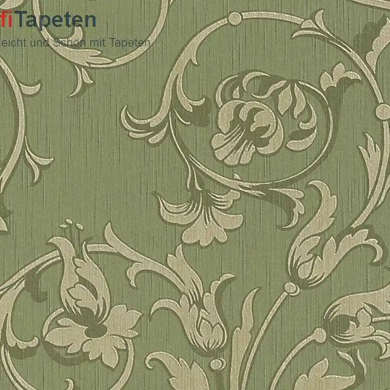 Top-Preis A.S. Creation Tessuto 956334 Vliestapete Blumenoptik 0.53 x 10.05 m Grün
