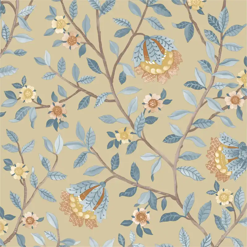 Vliestapete B19902 Botanique Gelb Blumen Vlies 0.53 x 10.05 m Ugépa Highlight